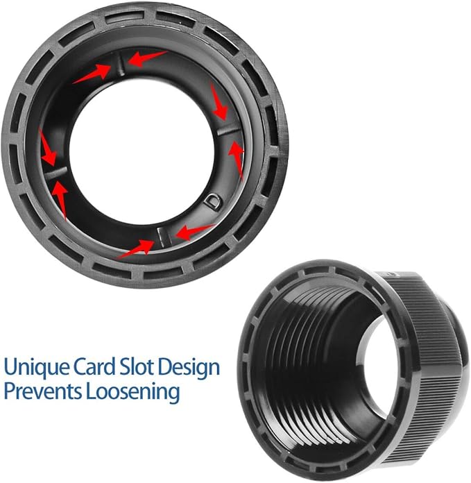 XHF 10 Pcs 1/4" IP68 Strain Relief Nylon Cord Grip NPT Cable Glands Adjustable UL Listed and RoHS Compliant (Black)