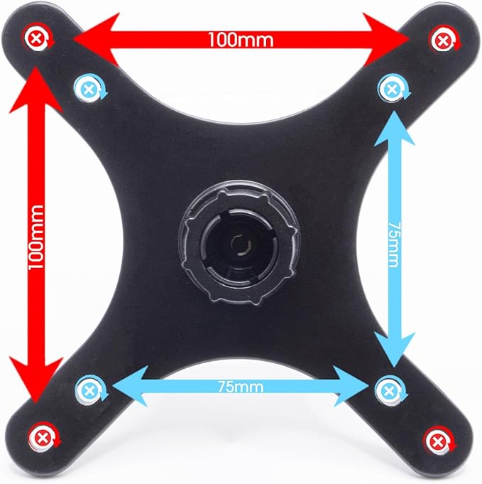 Kado Portable Monitor Stand Adapter 17mm Ball Head to 100x100mm 75x75mm