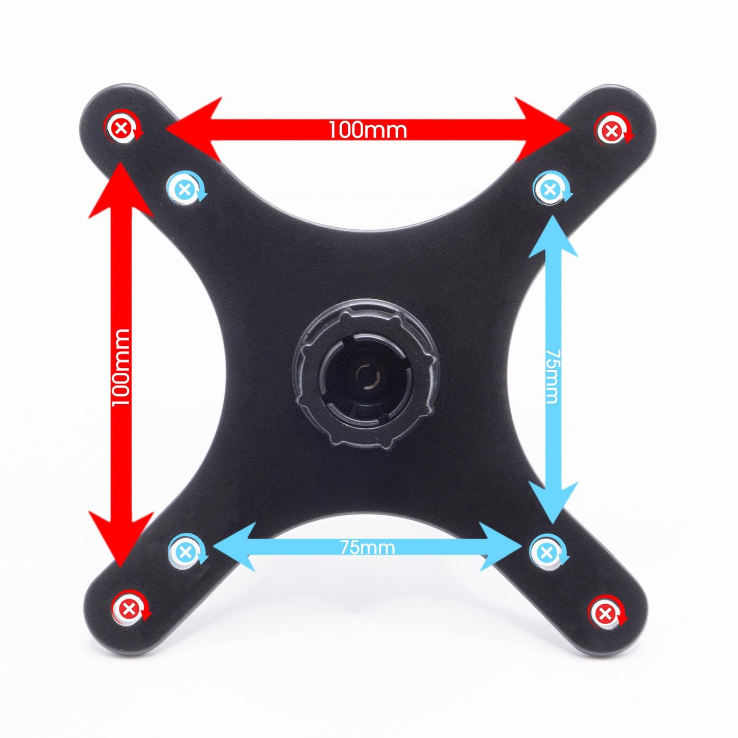 Kado Portable Monitor Stand Adapter 17mm Ball Head to 100x100mm 75x75mm
