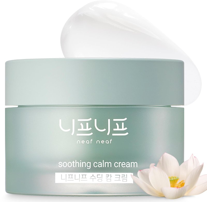 NEAF NEAF Soothing Calm Cream with Panthenol, Hyaluronic Acid for Sensitive Skin, Lightweight, Korean Skincare (50ml/ 1.76 oz.) Nourishing Skin Barrier Moisturizer