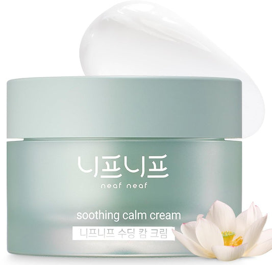 NEAF NEAF Soothing Calm Cream with Panthenol, Hyaluronic Acid for Sensitive Skin, Lightweight, Korean Skincare (50ml/ 1.76 oz.) Nourishing Skin Barrier Moisturizer