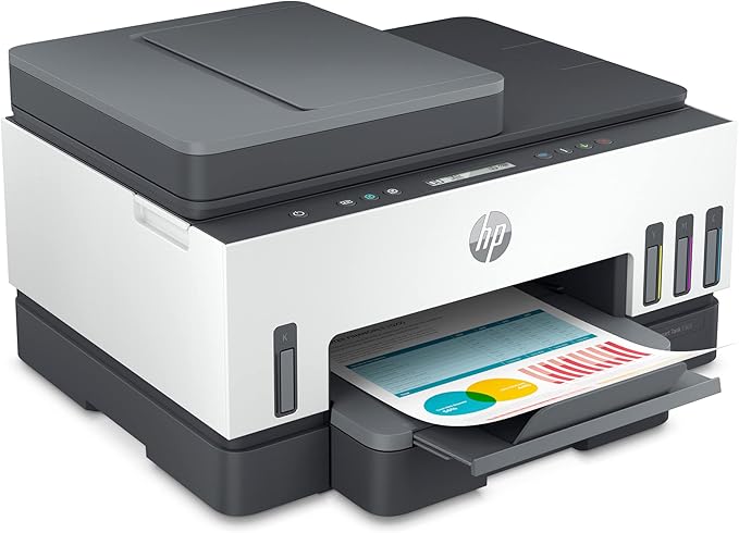 HP Smart Tank 7301 Wireless All-in-One Ink Tank Printer, Scanner, Copier with 2 Years of Ink Included, Best-for-Home Office, Cartridge-Free Refillable, AI-Enabled (28B70A)