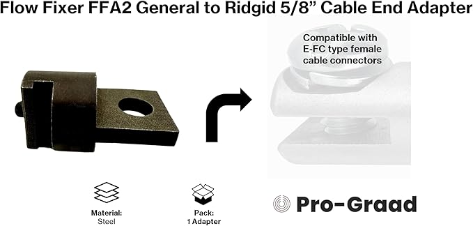 Auger Adapter FFA2 â Compatible with General to Ridgid Drain Cleaner, Converts General Slotted Cable Ends to Fit Ridgid Models K40, K50, K375, K380, K400 &K3800 with 5/8" Cable Ends (Not Cable Size)