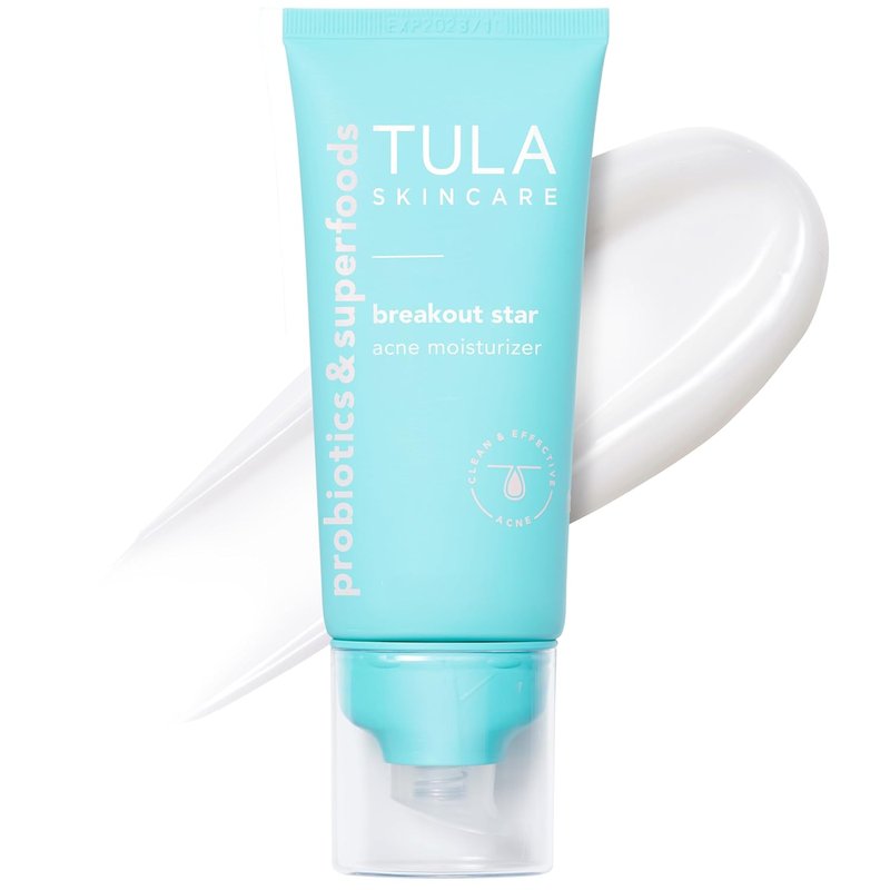 TULA Skin Care Acne Moisturizer - Treats Breakouts & Brightens Skin | 1.7 fl oz, Prebiotics & Salicylic Acid