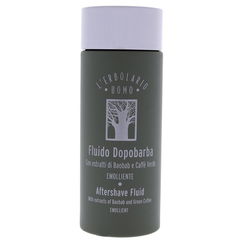 L'Erbolario Baobab And Green Coffee Aftershave Fluid - For Instantly Reducing Any Redness Caused By Shaving - Soothe Any Feelings Of Discomfort And Dryness - Burst Of Freshness - For Men - 4.05 Oz