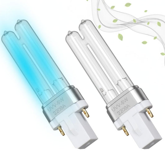 Poweka 2 Packs LB4000 Replacement Bulb Compatible with Germ Guardian AC4825 AC4850PT AC4300BPTCA AC4300BPT AC4850 AC4900 AC4900CA AC4800 AC4900 Purifiers Replace 5W UV-C Bulb