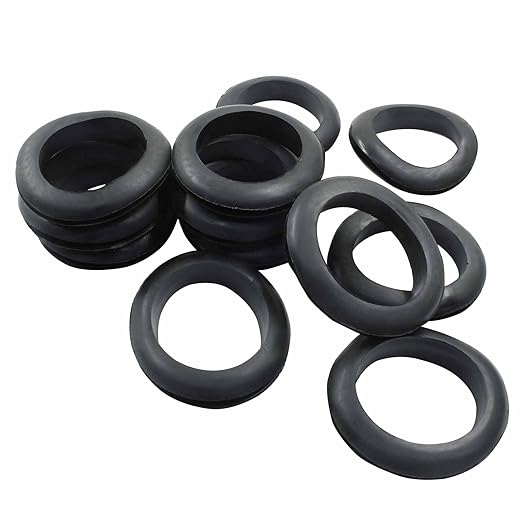 Kyuionty 12 Pcs Rubber Grommets, 1-9/16" Inside Diameter 1-3/4" Drill Hole Rubber Wire Grommets O Ring Grommets for Wire, Firewall, Cables, Plugs, Automotive