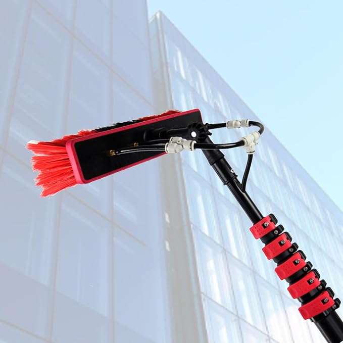 Roof Cleaning Tools,Window Cleaner Kit, Solar Panel Cleaning Brush, with Water/Hose Fed Pole, Photovoltaic Panel Cleaning,Conservatory Roof Cleaner 35cm-7.2m/24FT