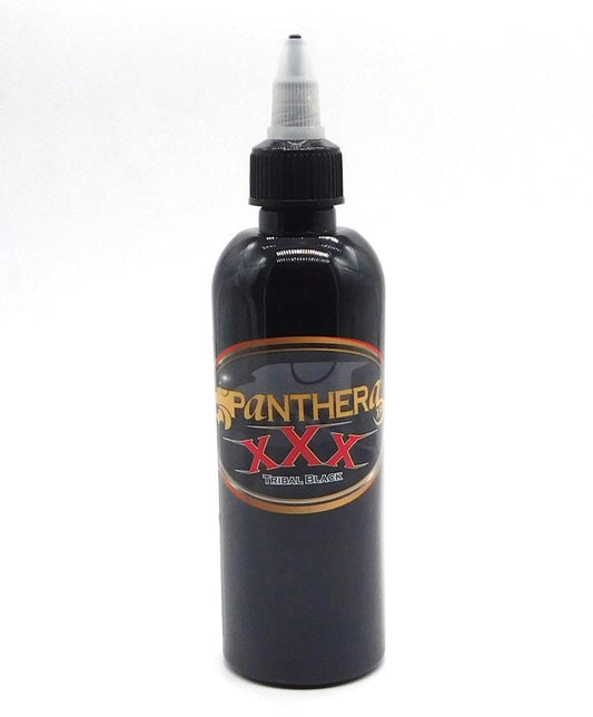Panthera XXX Concentrated Tribal Black New Formula EU Compliant Tattoo Ink 150ml/5fl oz - Professional Tattoo Ink Suitable for All Types of Tattoos and Exceptional for Blackout and Heavy Blackwork