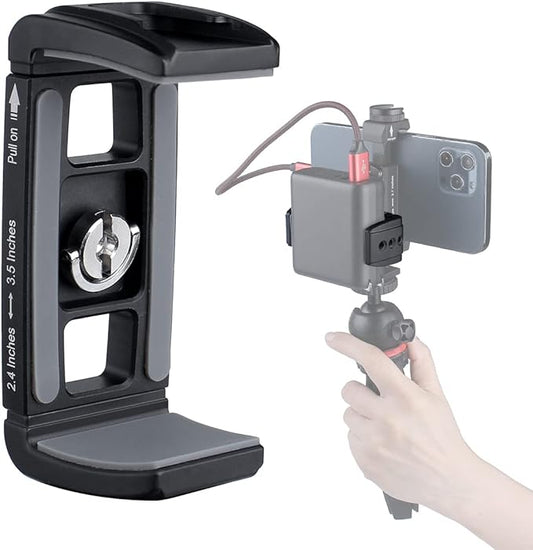 ARNARKOK Power Bank Clamp Holder,Camera Cage,with 1/4" Screw,Cold Shoe Mount,Phone Holder Clip [Thick Case & Big Phones Friendly],Radar Detector Mount for Truck Compaitbale with Anker Power Bank