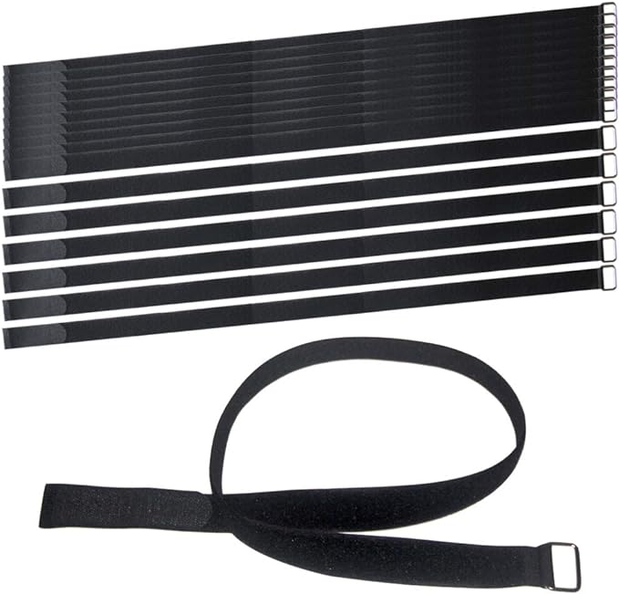 VIGAER 36 inch Cable Strap with Buckle - 16 PACK Hook and Loop Fastening Straps - Adjustable Nylon Extend Securing Strap
