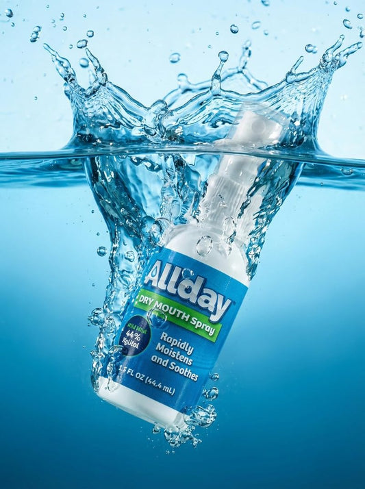 Allday Dry Mouth Spray - Maximum Strength Xylitol, Fast Acting, Long Lasting, Non-Acidic (Pack of 4)
