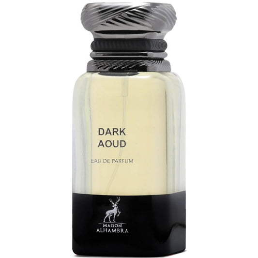 Maison Alhambra Dark Aoud – Spicy, Woody, Oud, Oriental – Eau de Parfum Spray Long-Lasting Fragrance for Unisex, 2.7 Ounce / 80 ml