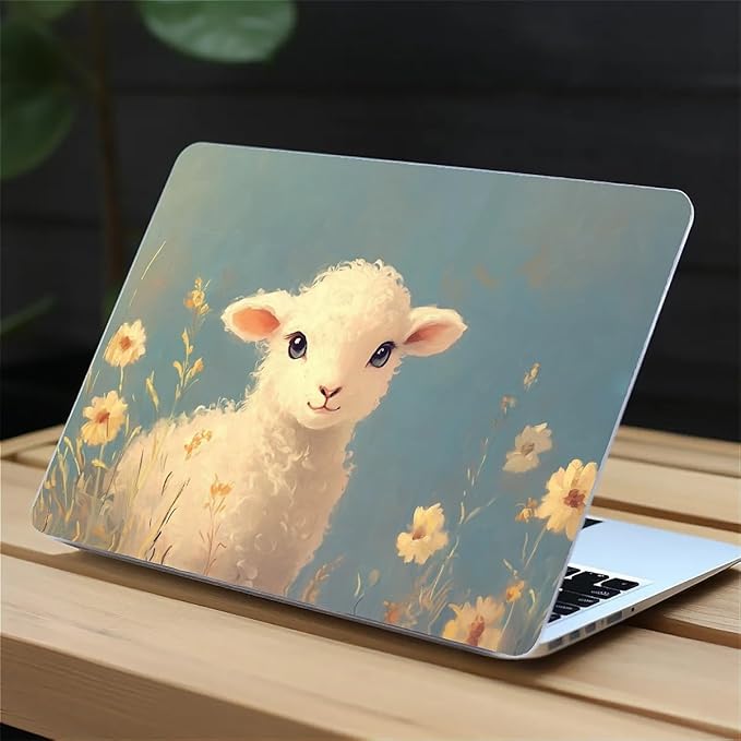 COTAIL Compatible with MacBook Air 13.3 13.6 Inch Case 2022 2021 2020 2019 Plastic Hard Shell Case Cover,13.3 Pro(A1706/A1708/A1989/A2159/A2289/A2338), Cute Little Lamb