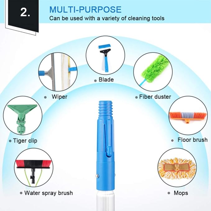 Photovoltaic Panel Cleaning, Window Clean, 3-12M Water Fed Telesbrush, Extendable Cleaner Conservatory Roof Cleaning Tools Pole/6M Rod/30Cm Brush Head