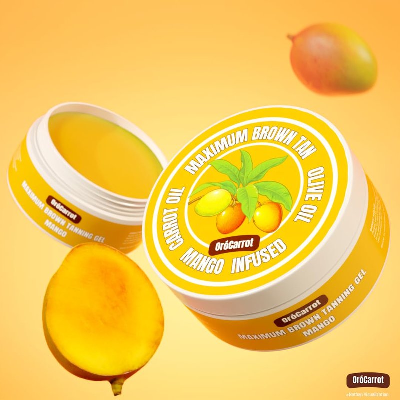 OroCarrot Maximum Brown Tanning Gel: Added Peptide, Carrot & Olive Oil (MANGO)