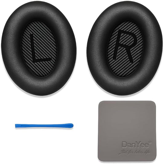 DanYee Noise-canceling Bose Earpads Replacement for Bose QC15 25 35&35II-Restore Canceling Noise-Block Noise as Original During Commute- Sweatproof & Secure Fit-Soft Memory Foam-Easy Install-Black