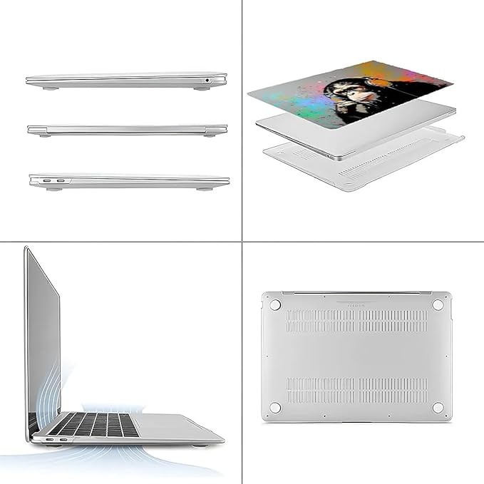 COTAIL Compatible with MacBook Air 13.3 13.6 Inch Case 2022 2021 2020 2019 Plastic Hard Shell Case Cover,13.3 Air (A1932/A2179/A2337), Monkey