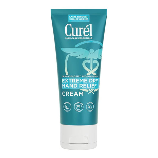 Curel Extreme Dry Hand Relief Cream - Dermatologist Recommended, Paraben-Free | 3 Oz, Long-Lasting Hydration