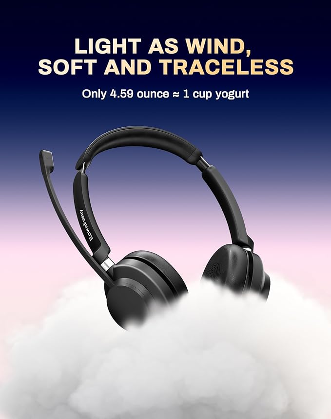 USB Headset with Microphone for PC-Wired Noise Reduction Office Headset for Work with Laptop/Mac,Computer Headphones with Volume Control & Mic Mute,Compatible with Zoom/Skype/MS Teams/Call Centers