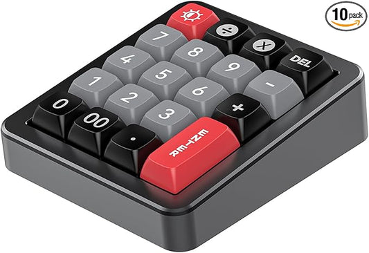 Adventurers K812 Wired Mechanical Numeric Keypad, 19-Key Hot-Swappable RGB Numpad, Macro Programmable, Detachable Type-C Cable, Game/Office Mode Switch – for PC/Laptop/Desktop (Black)