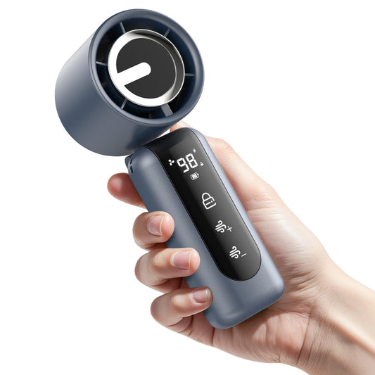 AGEYOU Portable Handheld Mini Fan,Speed(1-100) Adjustable Turbo Personal Fan,4000mAh Battery Rechargeable,AI Digital Display,Gifts for Women Men Camping Travel Summer Outdoor