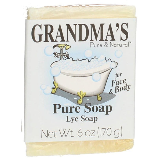 Grandma's Lye Face& Body Soap - 6 oz, Pack of 3