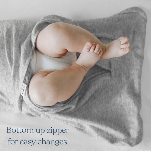 HALO 100% Cotton Sleepsack Swaddle, 3-Way Adjustable Wearable Blanket, TOG 1.5, Stems, Small, 3-6 Months