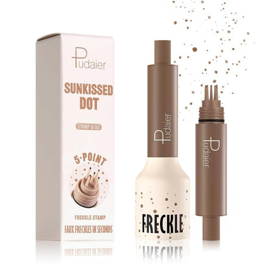 MINXUEYEN Freckle Stamp - Waterproof Faux Freckle Pen, Natural-Looking Lifelike Freckle Makeup, 5-Point Quick Dry Long-Lasting Magic Fake Freckles Marker for Sunkissed Makeup (04)