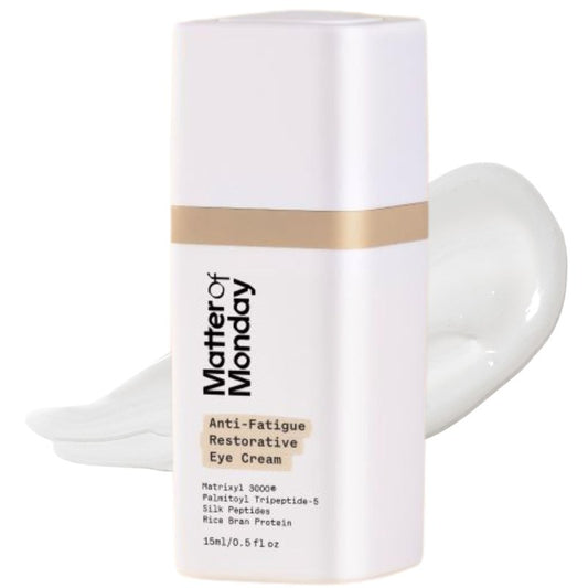 Matter of Monday Under Eye Cream for Dark Circles with Caffeine & Peptides, Firming, Anti-Fatigue for Puffiness & Fine Lines, Sensitive Skin, 0.5 oz