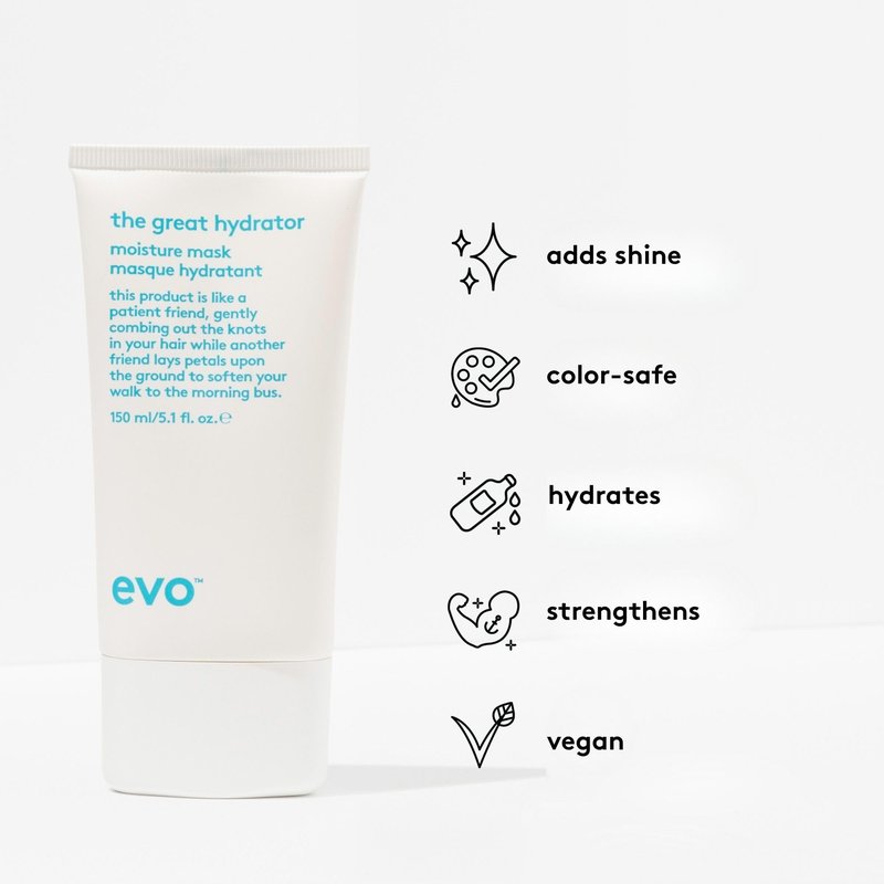 EVO The Great Hydrator Moisturizing Hair Mask for Dry, Damaged & Color-Treated Hair - Deep Conditioning & Detangling - 5.1 fl oz