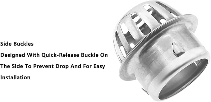Roof Floor Drain,SAFYY 304 Stainless Steel Roof Drain Dome,Balcony Roof Dome Drain Cover,Yard Outdoor Anti Blocking Strainer,Gardens Gutter Cleaning Tool,Rain Bucket Drainage Parts (1, 63mm/2.48")