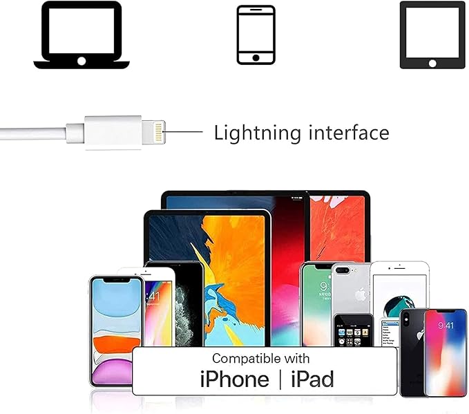 Apple MFi Certified 3-Pack Lightning to 3.5mm Headphone Jack Adapter with DAC, Headphone/Earphone Hi-Fi Audio Dongle & Car Aux Cable for iPhone 14/13/12/11/XR/X/8/7, Car, Gym, Travel, Office Use-White