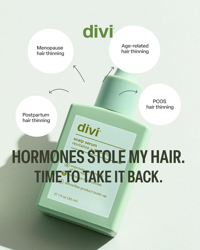Divi Scalp Serum for Thinning Hair, 30ml – Clinically Tested, Nourishing Formula with Amino Acids, Caffeine & Rosemary Oil – Promotes Healthy Scalp & Fuller-Looking Hair, Reduces Oil & Product Buildup