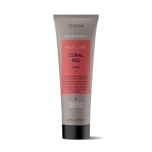 LAKMÉ Teknia Coral Red Color Refresh Hair Mask, Color Depositing Conditioner for Red Hair, 8.5 Fl Oz