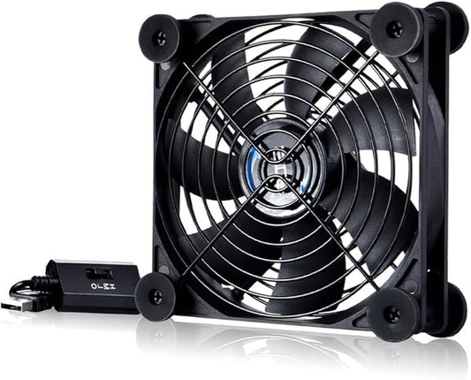 SCCCF USB 120mm Quiet Fan, 5V USB Portable Cooling Fan for Flat Panel TV Receiver Router DVR PlayStation Xbox Computer Cabinet Cooler