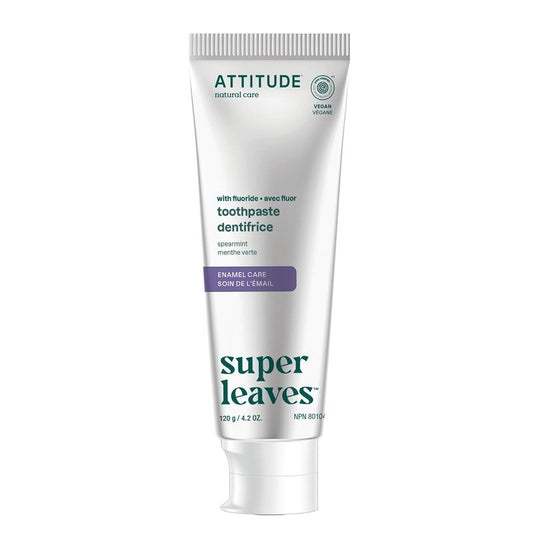 Attitude Enamel Repair Toothpaste - Fluoride & Spearmint Flavor | Vegan, EWG Verified, 4.2 Oz