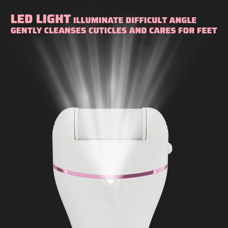 Electric Feet Callus Remover Foot File Electric Callus Remover Feet Portable Professional Pedi Feet Care for Dead Skin Callous Remover Tool 2 Speed Waterproof Pedicure Foot File Kit 5688PINK (Pink)
