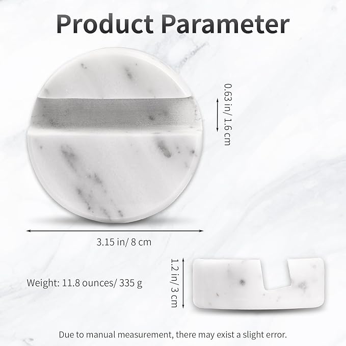 ZJL Marble Phone Stand for Desk - Cell Phone Holder for Nightstand Office Decor Telephone Boho White Marble Kitchen Accessories