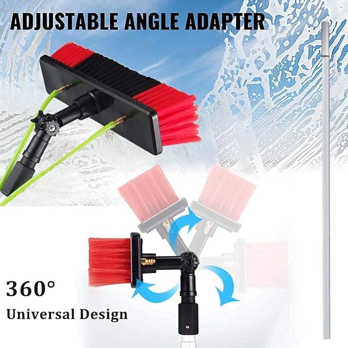 Photovoltaic Panel Cleaning, Window Clean, 3-12M Water Fed Telesbrush, Extendable Cleaner Conservatory Roof Cleaning Tools Pole/5M Rod/50Cm Brush Head