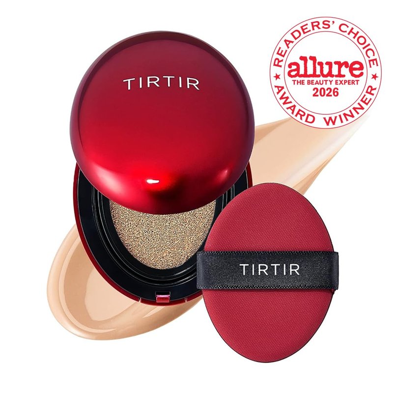 TIRTIR Mask Fit Red Cushion Foundation | Full coverage, Weightless, Skin fit, Satin Glow Finish, Korean Makeup BB Foundation, beauty, Tattoo cover up, Buildable (#23N Sand, 0.63 Fl Oz)