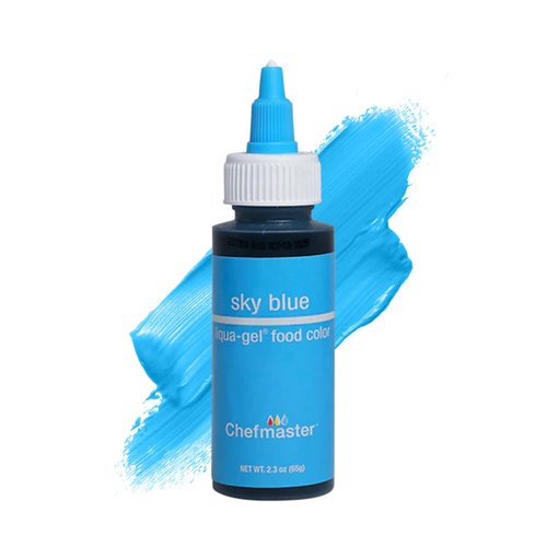 Chefmaster Sky Blue Liqua-Gel® Food Coloring - Vibrant, Professional-Grade Dye for Icing & Fondant | 2.3 oz