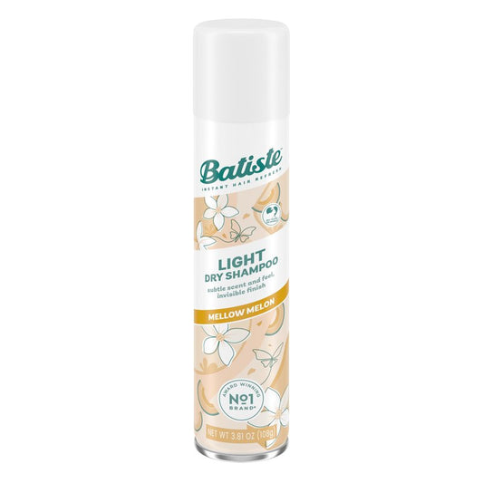 Batiste Light Dry Shampoo, Mellow Melon, Invisible Finish, Refresh Hair & Absorb Oil Between Washes, 3.81 Oz.