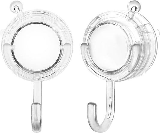 VIS'V Wreath Hanger - Heavy Duty Twist Lock Suction Cup Hooks | 22 LB Capacity, Clear, 2 Pack