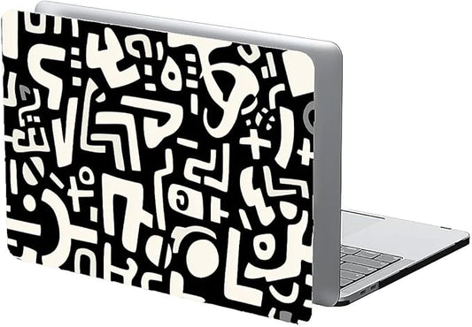 COTAIL Compatible with MacBook Air 13.3 13.6 Inch Case 2022 2021 2020 2019 Plastic Hard Shell Case Cover,13.3 Air (A1932/A2179/A2337), Black and White Letters