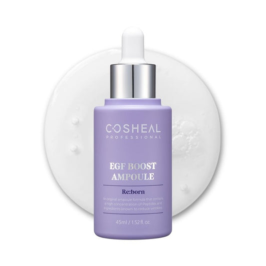 COSHEAL EGF Boost Ampoule 1.52 fl oz, Skin-Firming Anti-Aging Serum with Peptide & Amino Acid Complex, Boosts Elasticity & Fibroblast Activity, Wrinkle Care, Korean Skin care