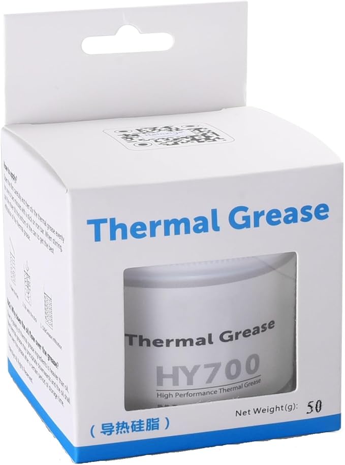 HY700-50g CPU Thermal Heatsink Grease Paste Compound Thermal Conductivity: >3.14W/m-k Carbon Based High Performance for CPU PC GPU PS5-50 Grams (!Capacity:50g is the Third of one Bottle
