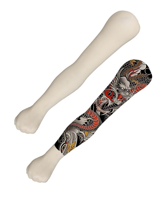 Tattoo Practice Skin - 3D Tattoo Silicone Arm Model for Practice and Displaying, High Simulation Arm Skin, Easy to Color, Yellow