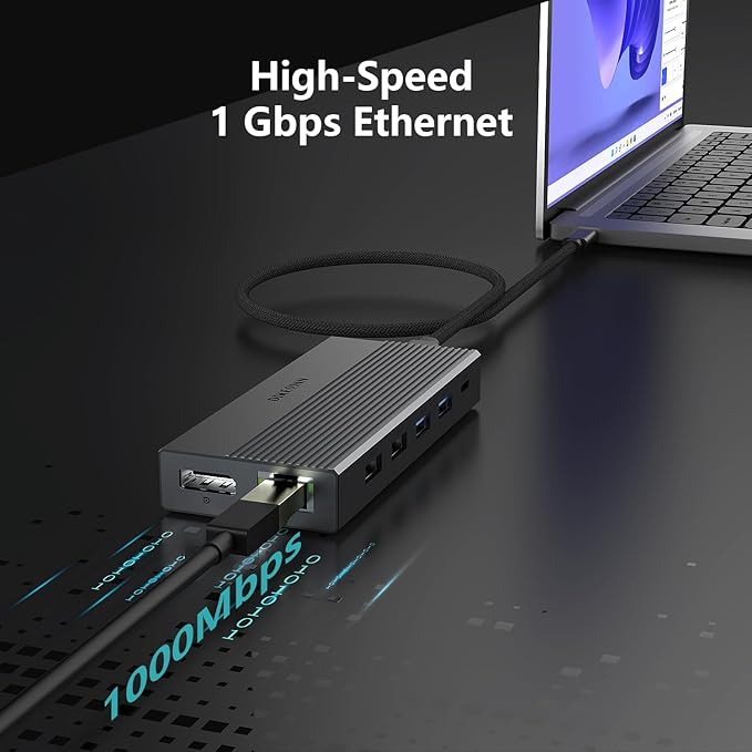 DIKEQINN 13-in-1 USB C Docking Station: Triple 4K Display, 100W Power Delivery, 5Gbps Data Ports, SD/MicroSD Slot - for Dell XPS, HP Laptops & ThinkPad
