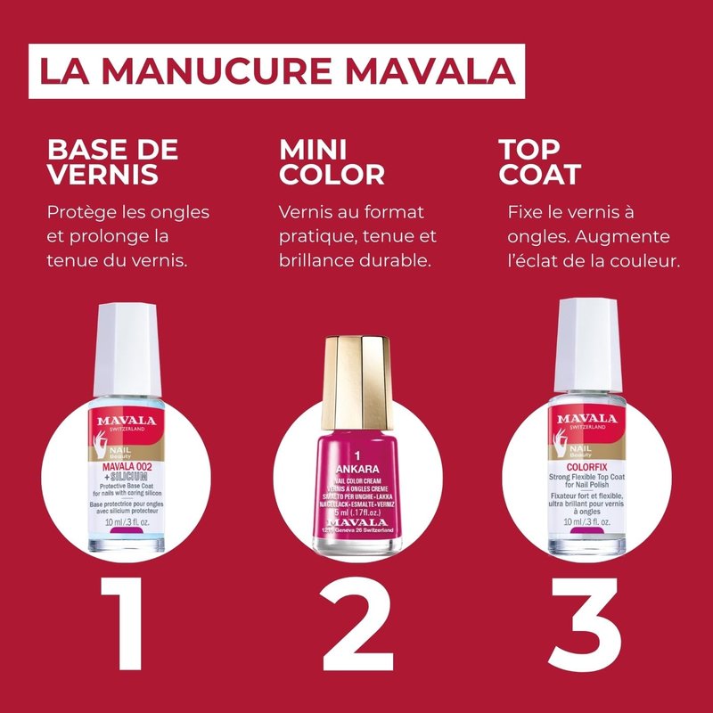 Mavala Nail Shield, 2 Count, Phase 1 & 2, Clear Nail Polish Top Coat, Nail Strengthener, Nail Growth & Nail Hardener Treatment, Nail Care and Repair for Brittle or Split Nails